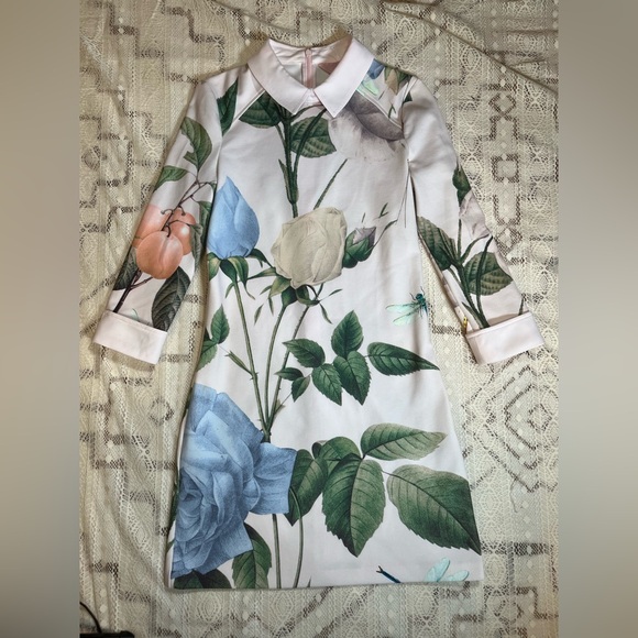Ted Baker Botanical Long Sleeve Dress - Picture 3 of 7
